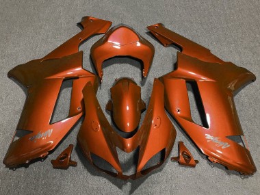 Orange 2007-2008 Kawasaki ZX6R Motorrad Verkleidung