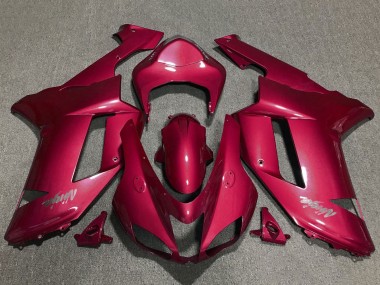 Rot Chrome 2007-2008 Kawasaki ZX6R Motorrad Verkleidung
