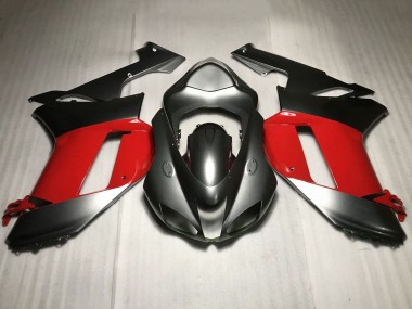 Silber Rot 2007-2008 Kawasaki ZX6R Motorrad Verkleidung