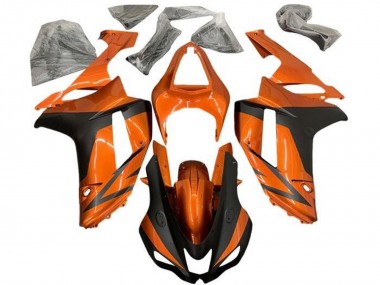 Orange Matt Schwarz 2007-2008 Kawasaki ZX6R Motorrad Verkleidung