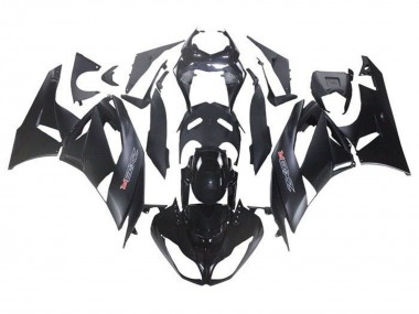 Glänzendes Schwarz Matt Schwarz 2009-2012 Kawasaki ZX6R Motorrad Verkleidung Kit