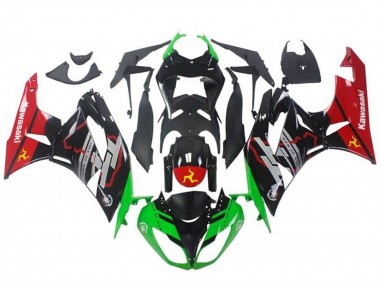 Grün Glänzendes Schwarz Rot 2009-2012 Kawasaki ZX6R Motorrad Verkleidung