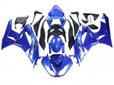 Blau Schwarz Gold 2009-2012 Kawasaki ZX6R Motorrad Verkleidung