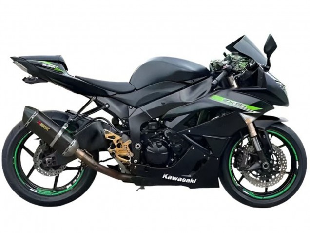Matt Schwarz Grün 2009-2012 Kawasaki ZX6R Motorrad Verkleidung