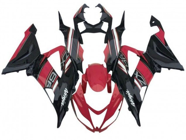Rot Schwarz Weiß 2013-2018 Kawasaki ZX6R Motorrad Verkleidung