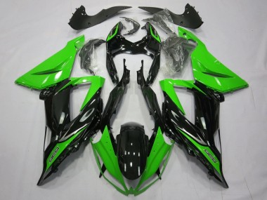 Grün Glänzendes Schwarz 2013-2018 Kawasaki ZX6R Motorrad Verkleidung