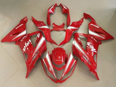Rot Weiß 2013-2018 Kawasaki ZX6R Motorrad Verkleidung