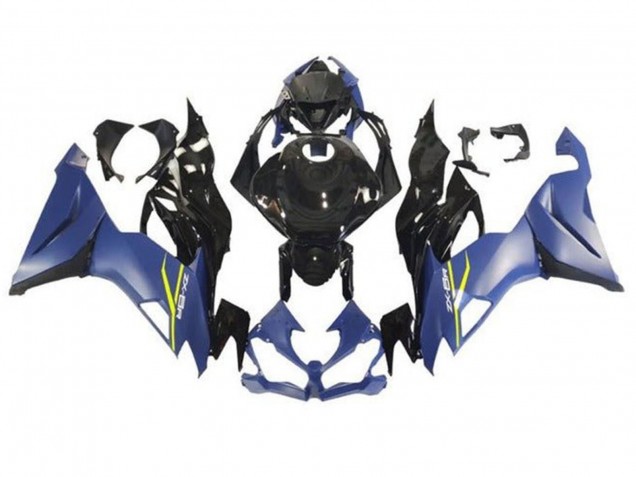 Matt Blau Glänzendes Schwarz 2019-2022 Kawasaki ZX6R Motorrad Verkleidung