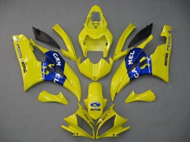 Gelb Blau Motul Michelin Kamel 2006-2007 Yamaha YZF R6 Motorrad Verkleidung