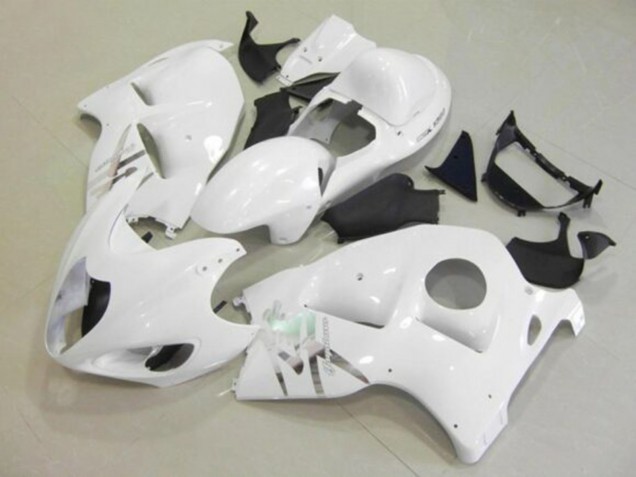 Weiß Chrome 1996-2007 Suzuki GSXR 1300 Hayabusa Motorrad Verkleidung