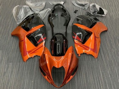 Orange Schwarz Rot 1996-2007 Suzuki GSXR 1300 Hayabusa Motorrad Verkleidung