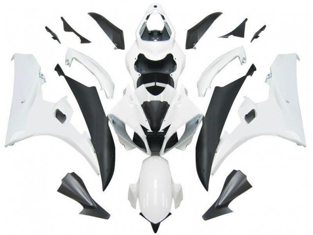 Weiß Matt Schwarz 2006-2007 Yamaha YZF R6 Motorrad Verkleidung