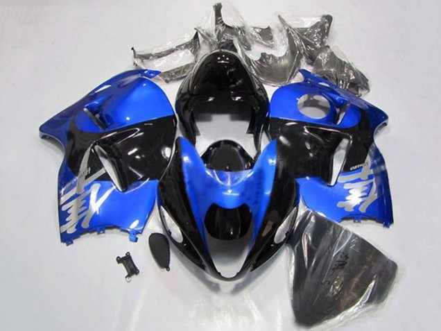 Blau Chrome Schwarz 1996-2007 Suzuki GSXR 1300 Hayabusa Motorrad Verkleidung