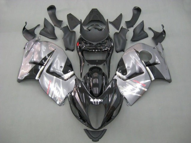 Schwarz Grau Silber 1996-2007 Suzuki GSXR 1300 Hayabusa Motorrad Verkleidung