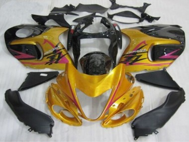 Gold Schwarz Rosa 1996-2007 Suzuki GSXR 1300 Hayabusa Motorrad Verkleidung