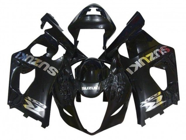 Glänzendes Schwarz Chrome 2003-2004 Suzuki GSXR 1000 Motorrad Verkleidung
