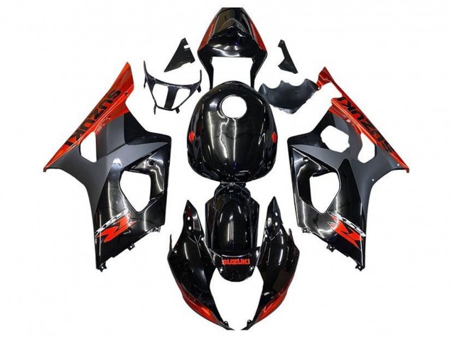 Glänzendes Schwarz Matt Schwarz Orange 2003-2004 Suzuki GSXR 1000 Motorrad Verkleidung