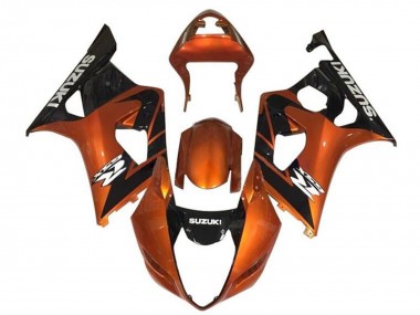 Orange Schwarz Weiß 2003-2004 Suzuki GSXR 1000 Motorrad Verkleidung