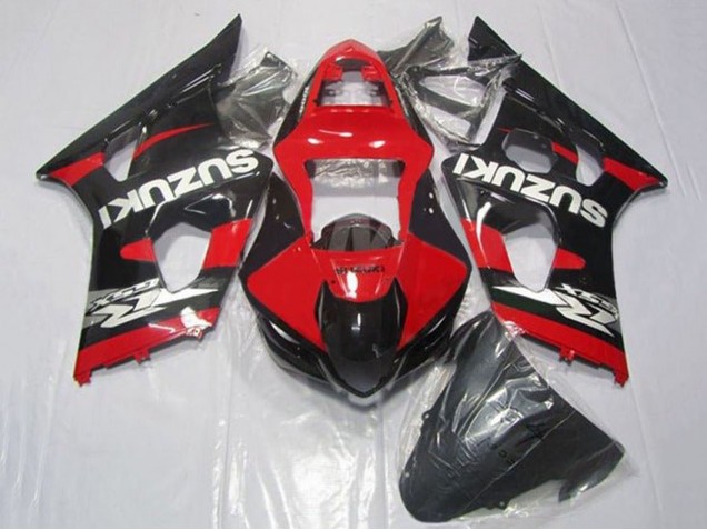 Rot Schwarz Silber 2003-2004 Suzuki GSXR 1000 Motorrad Verkleidung