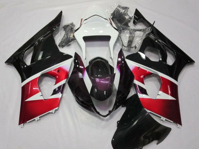 Weiß Rot Lila Schwarz 2003-2004 Suzuki GSXR 1000 Motorrad Verkleidung
