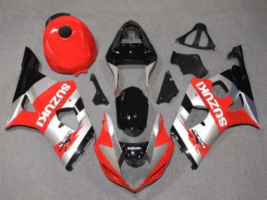 Rot Silber Schwarz 2003-2004 Suzuki GSXR 1000 Motorrad Verkleidung