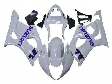 Weiß Lila 2003-2004 Suzuki GSXR 1000 Motorrad Verkleidung