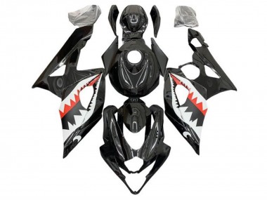 Schwarz Weiß Rot Hai 2005-2006 Suzuki GSXR 1000 Motorrad Verkleidung