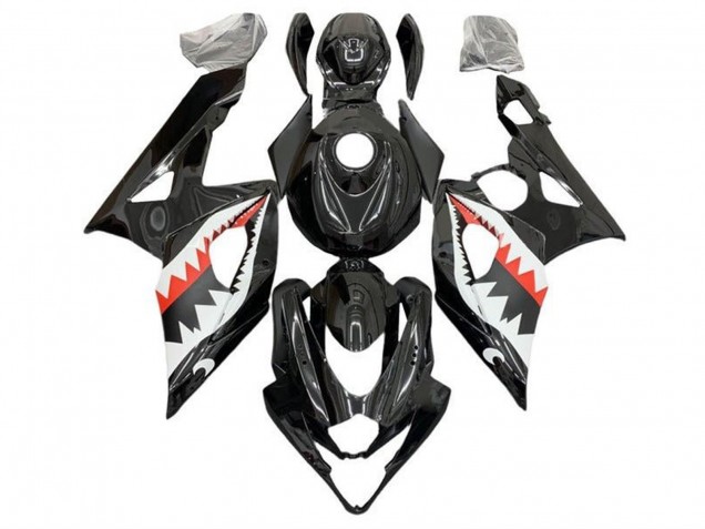 Schwarz Weiß Rot Hai 2005-2006 Suzuki GSXR 1000 Motorrad Verkleidung