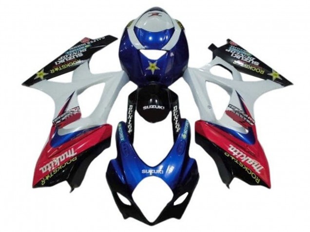 Weiß Rot Blau Makita 2005-2006 Suzuki GSXR 1000 Motorrad Verkleidung