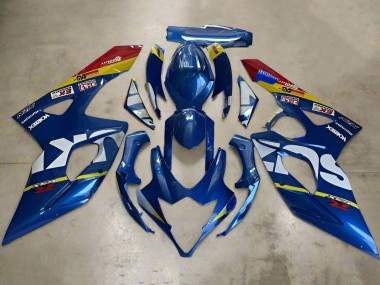 Blau Weiß Gelb Rot 2005-2006 Suzuki GSXR 1000 Motorrad Verkleidung