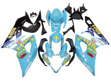 Hellblau Grün Schwarz Gelb Rizla 2005-2006 Suzuki GSXR 1000 Motorrad Verkleidung