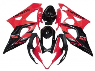 Rot Glänzendes Schwarz Streifen 2005-2006 Suzuki GSXR 1000 Motorrad Verkleidung