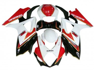 Weiß Rot Schwarz Gold 2005-2006 Suzuki GSXR 1000 Motorrad Verkleidung