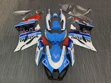 Weiß Blau Streifen Rot Motul 2017-2025 Suzuki GSXR1000 Motorrad Verkleidung