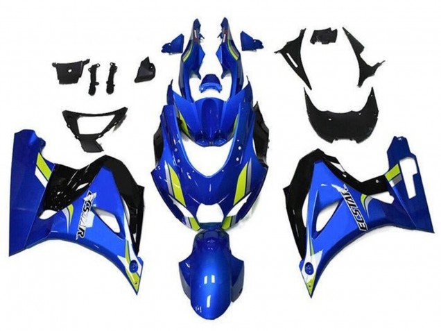 Blau Grün Schwarz Ecstar 2017-2025 Suzuki GSXR1000 Motorrad Verkleidung