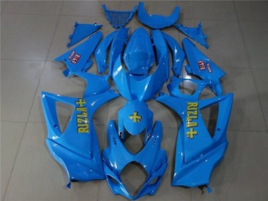 Blau Gold Rizla 2007-2008 Suzuki GSXR 1000 Motorrad Verkleidung