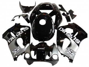 Schwarz Silber 1996-2000 Suzuki GSXR 600 / GSXR 750 Motorrad Verkleidung