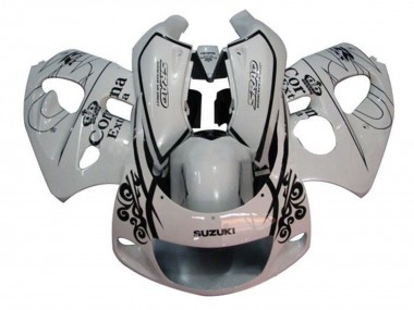 Weiß Schwarz Corona Extra 1996-2000 Suzuki GSXR 600 / GSXR 750 Motorrad Verkleidung