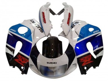Weiß Schwarz Double Blau Rot 1996-2000 Suzuki GSXR 600 / GSXR 750 Motorrad Verkleidung