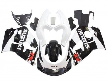 Weiß Schwarz Rot 1996-2000 Suzuki GSXR 600 / GSXR 750 Motorrad Verkleidung