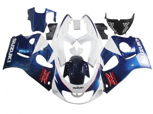 Weiß Blau Rot 1996-2000 Suzuki GSXR 600 / GSXR 750 Motorrad Verkleidung