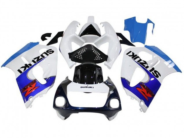 Weiß Triple Blau Schwarz Rot 1996-2000 Suzuki GSXR 600 / GSXR 750 Motorrad Verkleidung