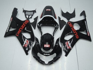 Glänzendes Schwarz Rot Weiß Yoshimura 2001-2003 Suzuki GSXR 600 / GSXR 750 Motorrad Verkleidung