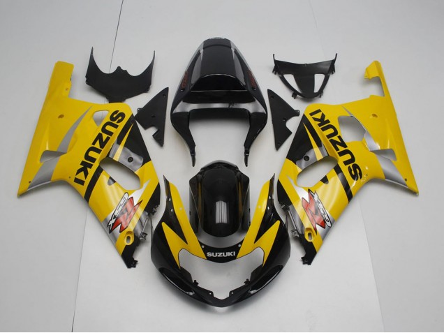 Gelb Silber Glänzendes Schwarz 2001-2003 Suzuki GSXR 600 / GSXR 750 Motorrad Verkleidung