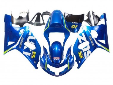 Blau Gelb Grün Weiß 2001-2003 Suzuki GSXR 600 / GSXR 750 Motorrad Verkleidung