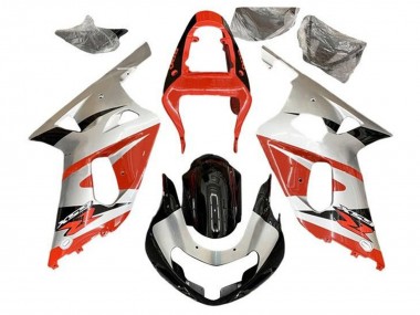 Silber Rot Glänzendes Schwarz 2001-2003 Suzuki GSXR 600 / GSXR 750 Motorrad Verkleidung