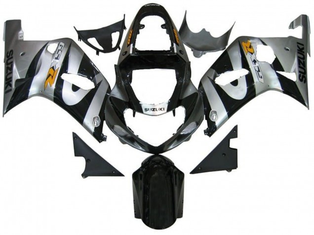Silber Schwarz Gelb 2001-2003 Suzuki GSXR 600 / GSXR 750 Motorrad Verkleidung