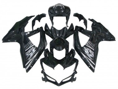Glänzendes Schwarz Grau 2008-2010 Suzuki GSXR 600 / GSXR 750 Motorrad Verkleidung