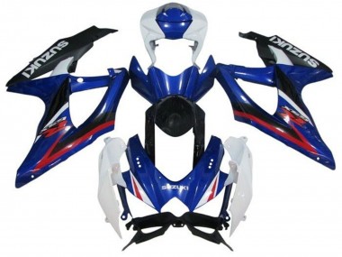 Weiß Blau Rot Schwarz 2008-2010 Suzuki GSXR 600 / GSXR 750 Motorrad Verkleidung