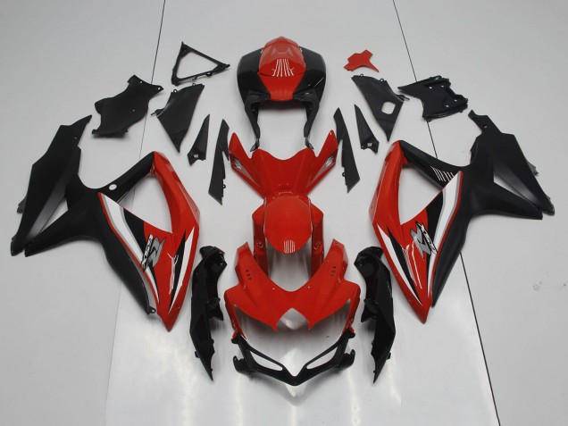 Rot Schwarz Weiß Silber 2008-2010 Suzuki GSXR 600 / GSXR 750 Motorrad Verkleidung